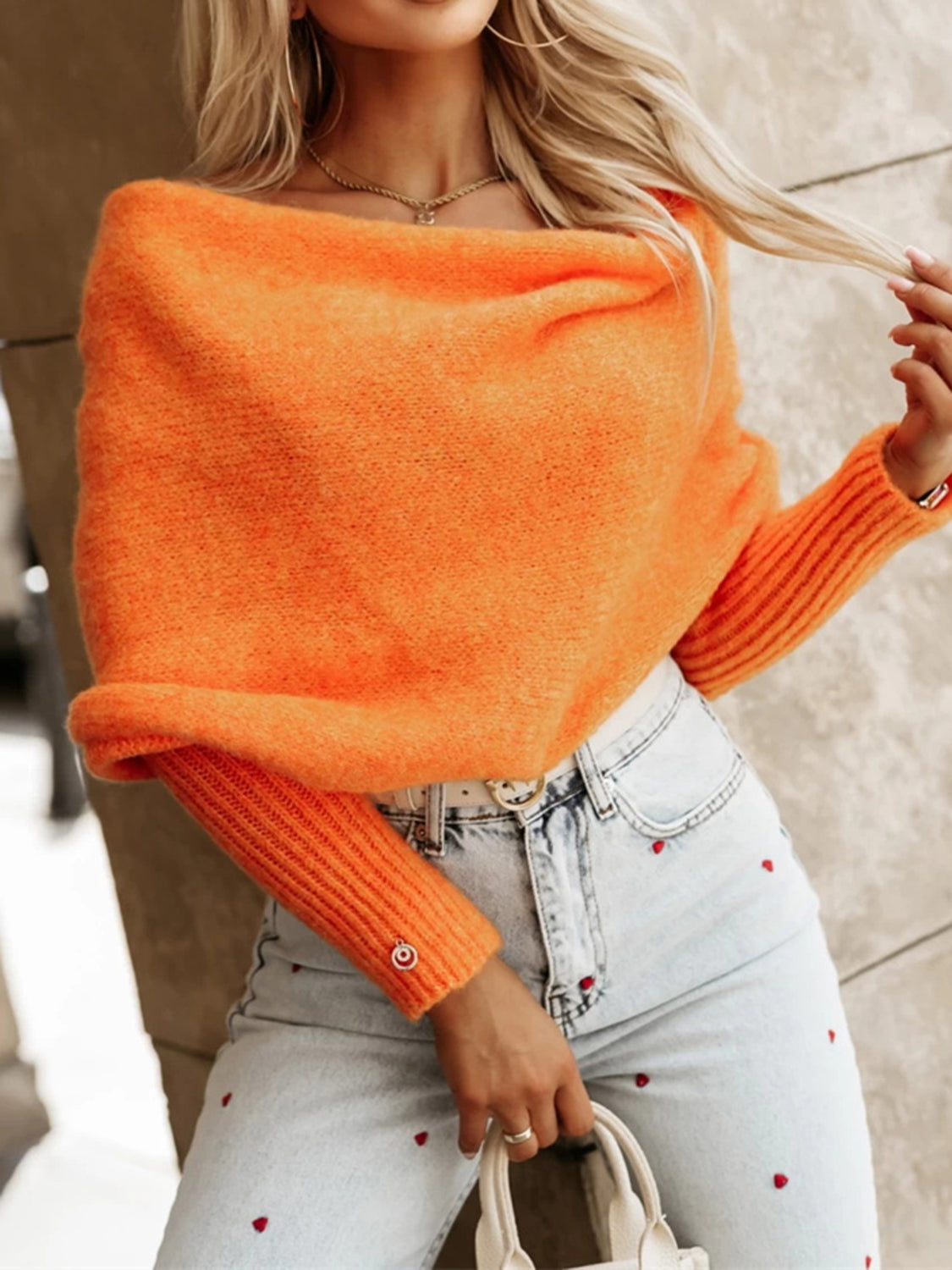 Long Sleeve Cropped Knit Top